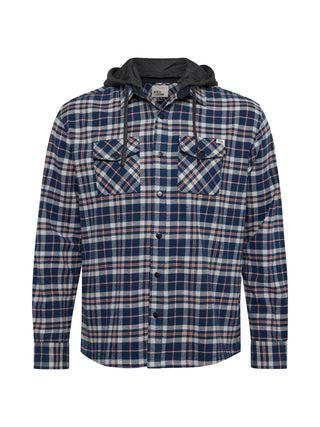 North 56°4 / North 56Denim North 56Denim Hooded checked over shirt Shirt LS 0920 Checked