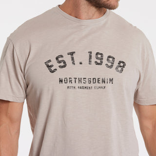 North 56°4 / North 56Denim North 56Denim printed t-shirt TALL T-shirt 0729 Light Sand