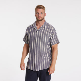 North 56°4 / North 56Denim North 56Denim striped cuba collar shirt Shirt SS 0910 Striped