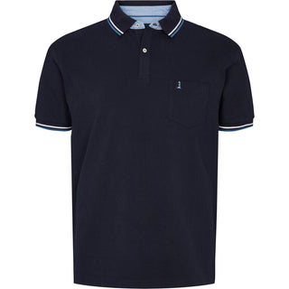 North 56°4 / North 56Denim North 56°4 Classic Contrast Collar Polo S/S TALL Polo SS 0580 Navy Blue