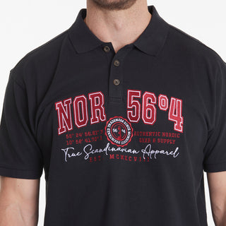 North 56°4 / North 56Denim North 56°4 Polo W/ Big Embroidery S/S Polo SS 0099 Black