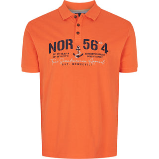North 56°4 / North 56Denim North 56°4 polo w/big embroidey Polo SS 0200 Orange