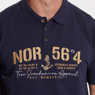 North 56°4 / North 56Denim North 56°4 polo w/big embroidey TALL Polo SS 0580 Navy Blue