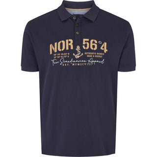 North 56°4 / North 56Denim North 56°4 polo w/big embroidey TALL Polo SS 0580 Navy Blue