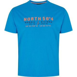 North 56°4 / North 56Denim North 56°4 printed t-shirt T-shirt 0579 Mykonos Blue